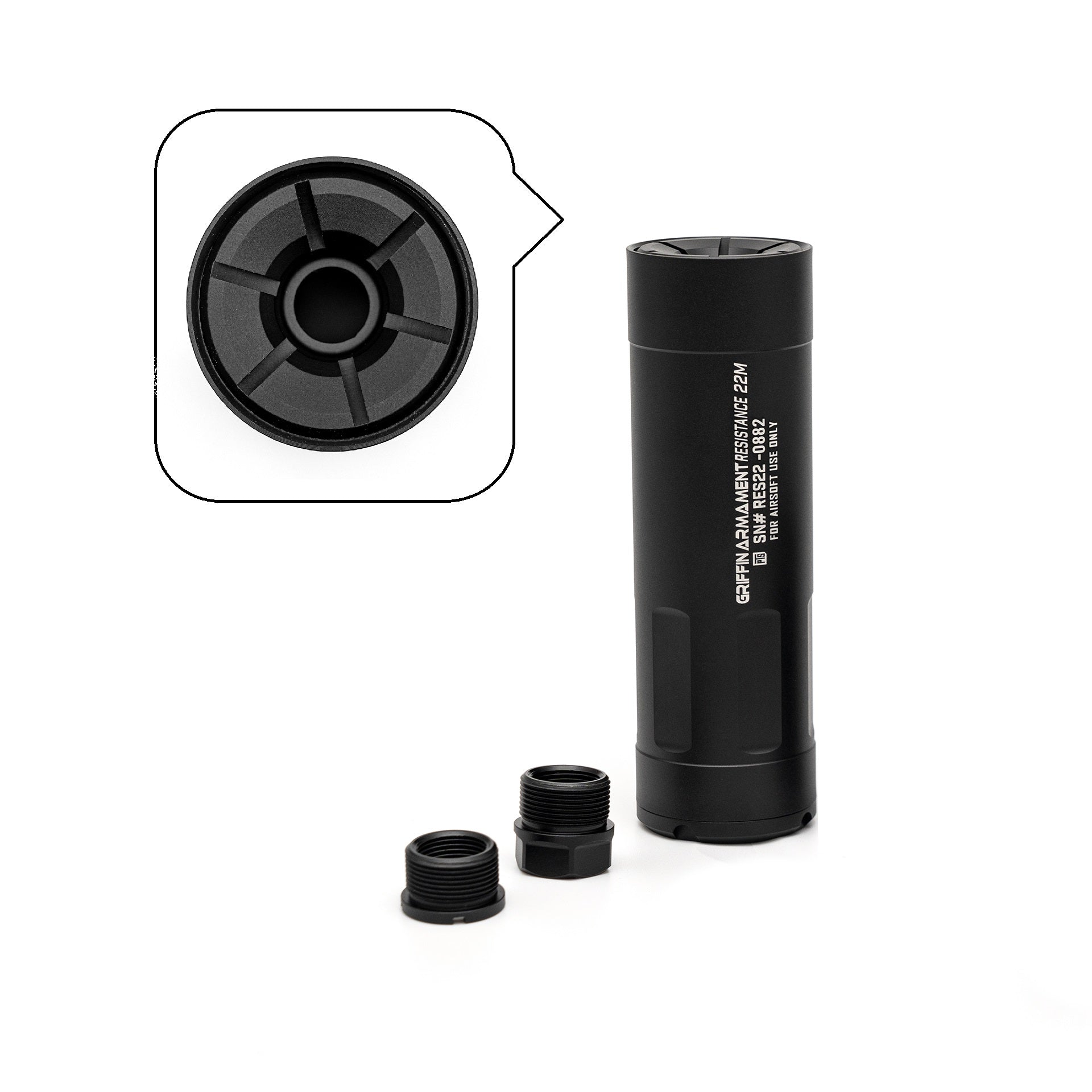 Resistance 22 (R22) 模組化消音器(Modular Suppressor) | 無發光器 / 附發光器