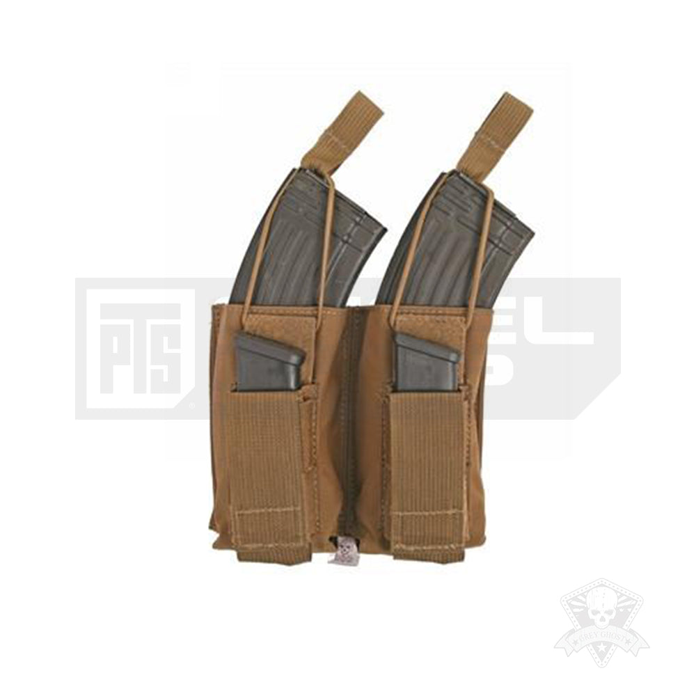 Double AK rifle and pistol magazine pouch