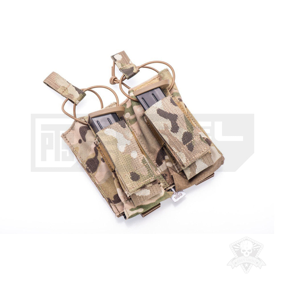 Double AK rifle and pistol magazine pouch