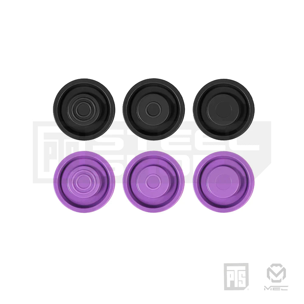 V piston head rubber set (6 pieces) black + purple
