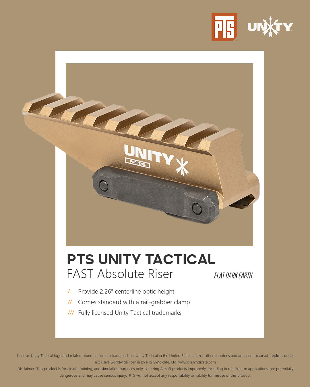 [預購商品]FAST™ Absolute 增高座 FDE 砂色 (PTS VERSION)