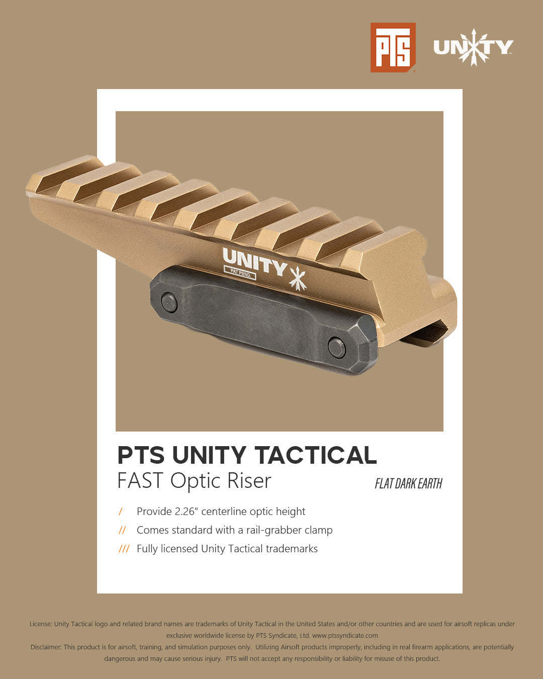 [預購商品]FAST™ 增高座 FDE 砂色 (PTS VERSION)