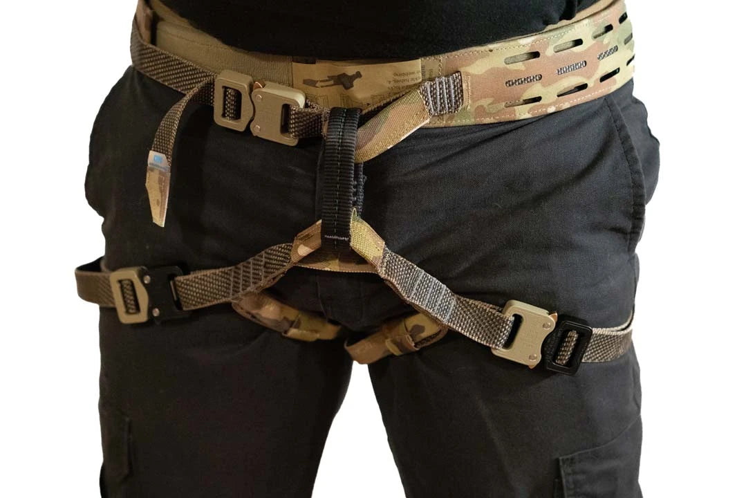 ISH Integrated Tactical Quick-Release Safety Harness System | Tactical Belt × Helicopter Restraint System × Certified Harness Integrated in One