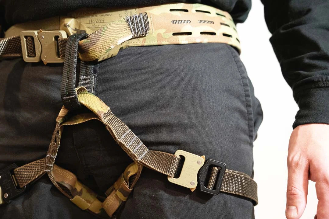 ISH Integrated Tactical Quick-Release Safety Harness System | Tactical Belt × Helicopter Restraint System × Certified Harness Integrated in One